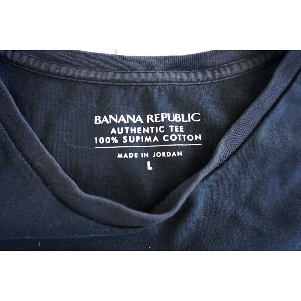 Banana Republic Men's Black Authentic Tee Short Sleeve Shirt - Size L - Picture 4 of 5
